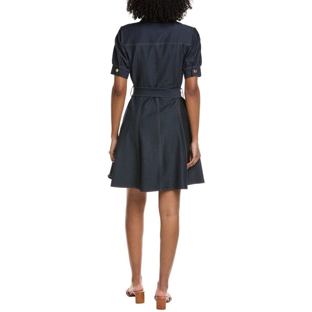 Nanette Nanette Lepore Womens  Midi Shirtdress, Blue - Picture 2 of 3